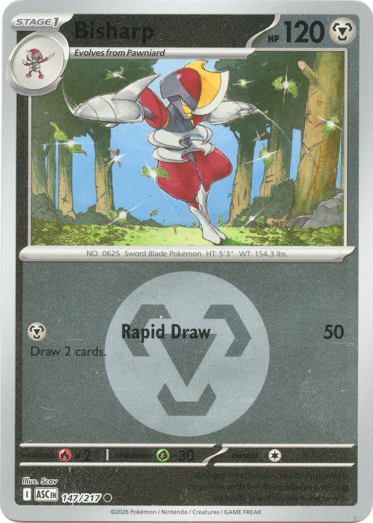 Bisharp (147/217) (Energy Symbol Pattern) [Mega Evolution: Ascended Heroes] | Card Citadel