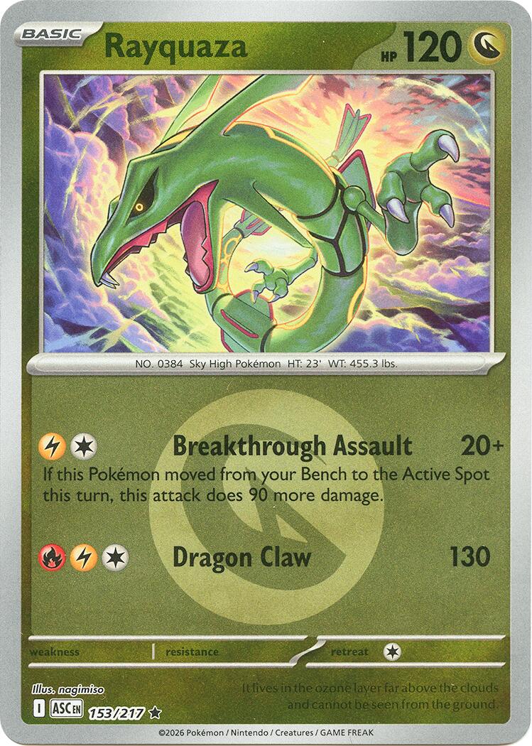 Rayquaza (153/217) (Energy Symbol Pattern) [Mega Evolution: Ascended Heroes] | Card Citadel