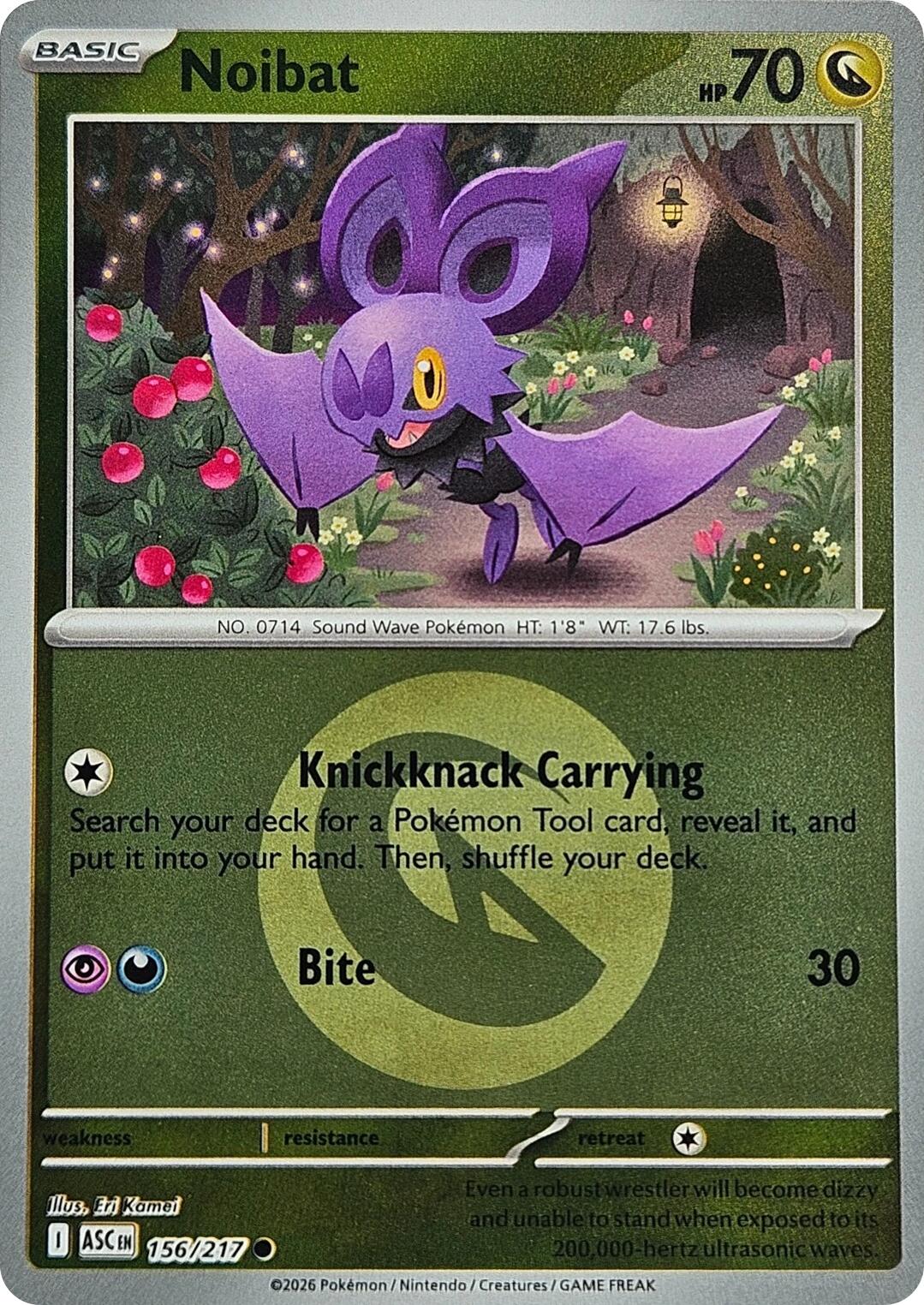 Noibat (156/217) (Energy Symbol Pattern) [Mega Evolution: Ascended Heroes] | Card Citadel