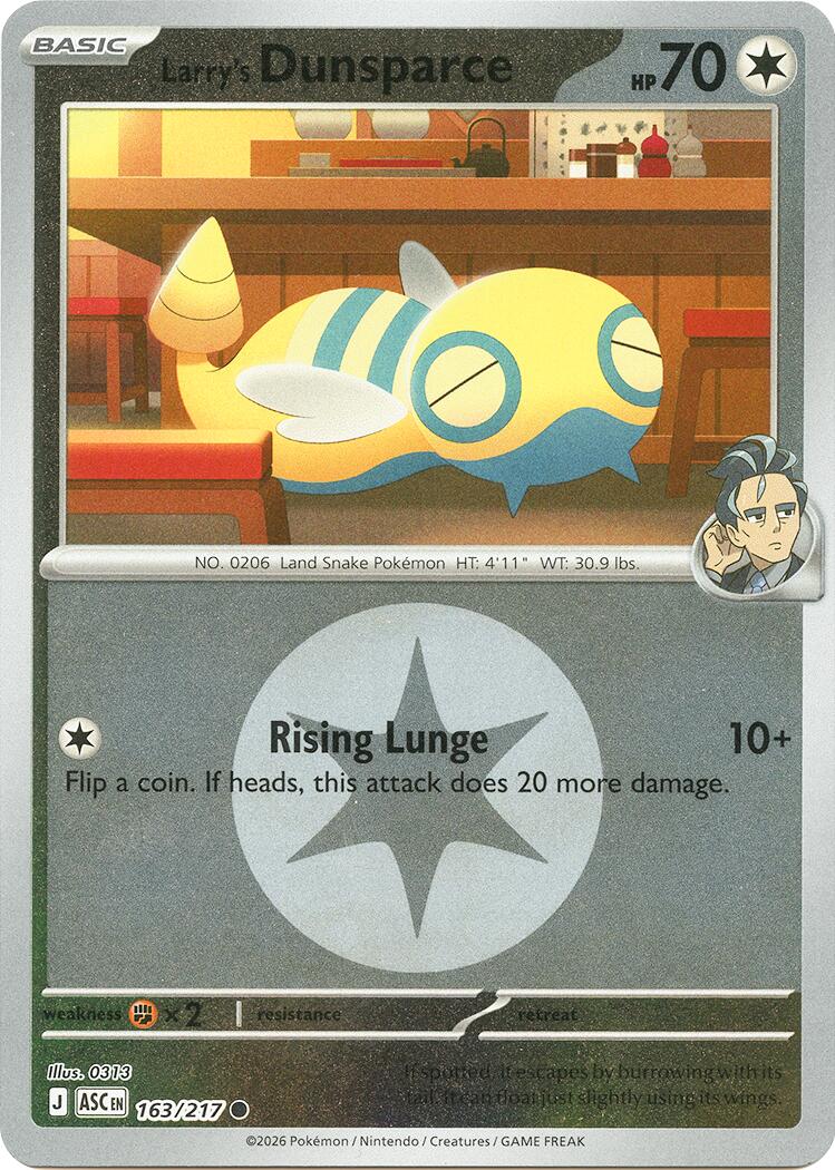 Larry's Dunsparce (163/217) (Energy Symbol Pattern) [Mega Evolution: Ascended Heroes] | Card Citadel