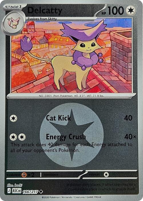 Delcatty (166/217) (Energy Symbol Pattern) [Mega Evolution: Ascended Heroes] | Card Citadel