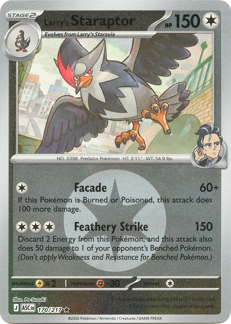 Larry's Staraptor (170/217) (Energy Symbol Pattern) [Mega Evolution: Ascended Heroes] | Card Citadel