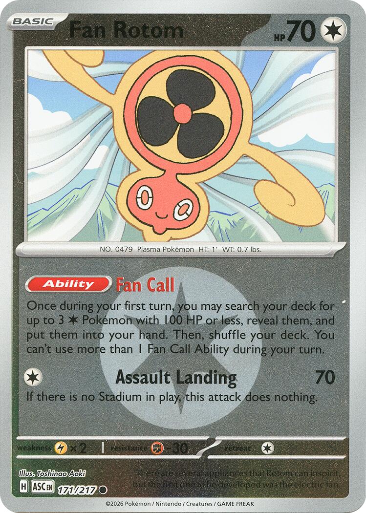 Fan Rotom (171/217) (Energy Symbol Pattern) [Mega Evolution: Ascended Heroes] | Card Citadel