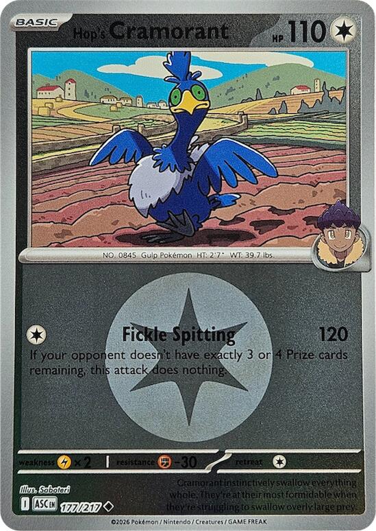 Hop's Cramorant (177/217) (Energy Symbol Pattern) [Mega Evolution: Ascended Heroes] | Card Citadel