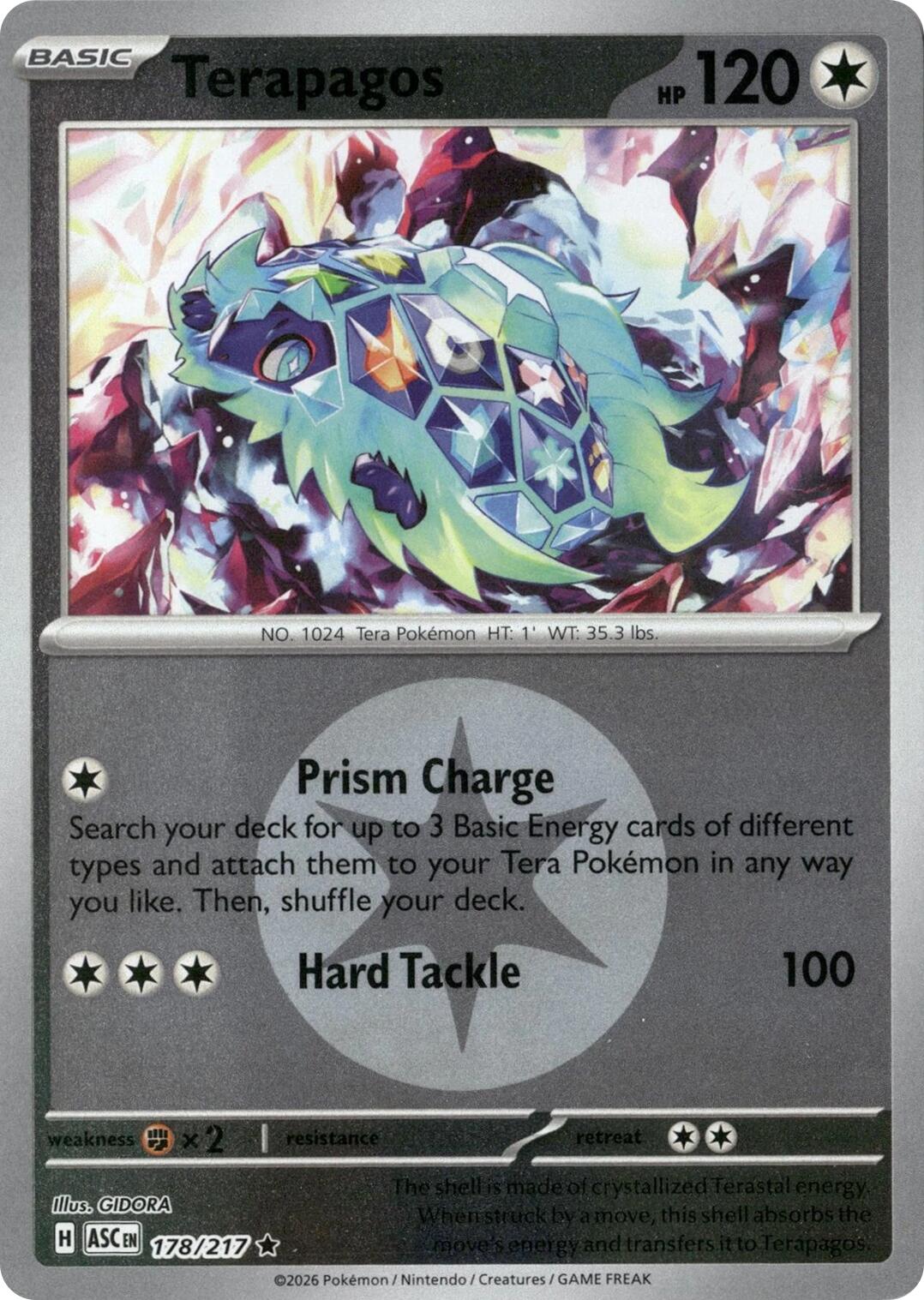 Terapagos (178/217) (Energy Symbol Pattern) [Mega Evolution: Ascended Heroes] | Card Citadel