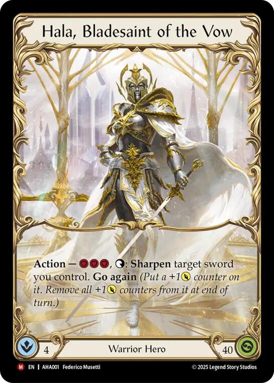 Hala, Bladesaint of the Vow [AHA001] (Armory Deck Origins: Hala)  Rainbow Foil | Card Citadel