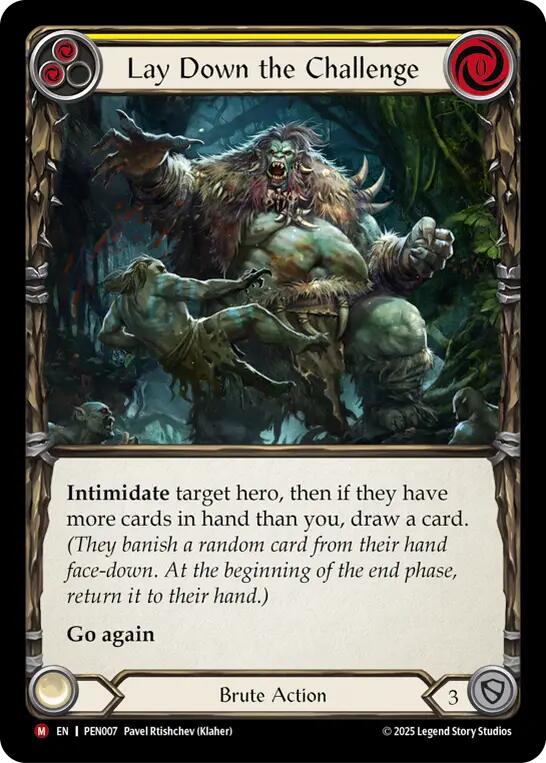 Lay Down The Challenge (Yellow) [PEN007] (Compendium of Rathe) | Card Citadel