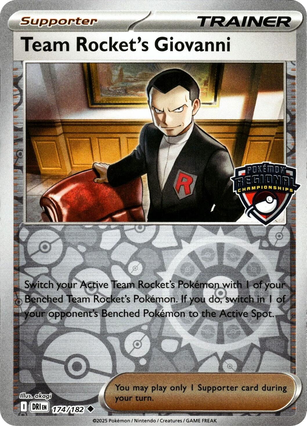 Team Rocket's Giovanni (174/182) [League & Championship Cards] | Card Citadel