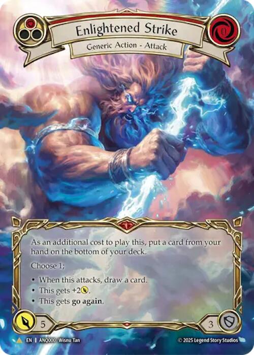 Enlightened Strike (Red) (Extended Art) (Gold) [ANQ000] (Compendium of Rathe - Antiquity Pack)  Cold Foil | Card Citadel