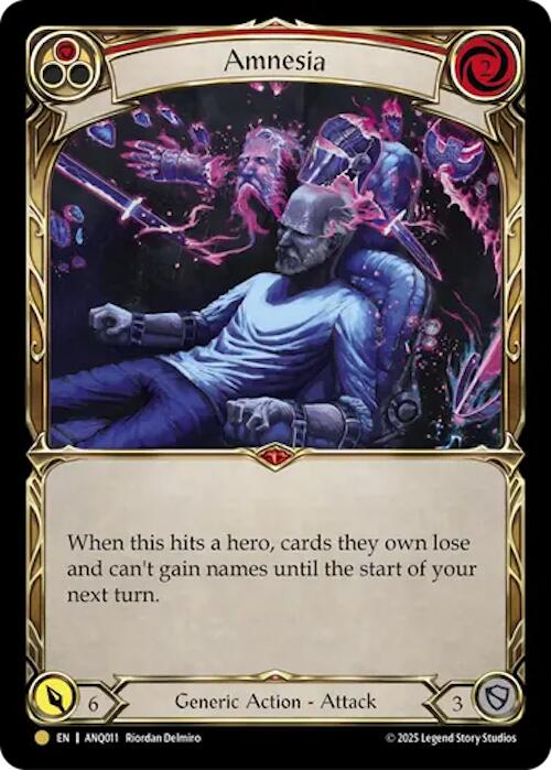 Amnesia (Red) (Gold) [ANQ011] (Compendium of Rathe - Antiquity Pack)  Rainbow Foil | Card Citadel