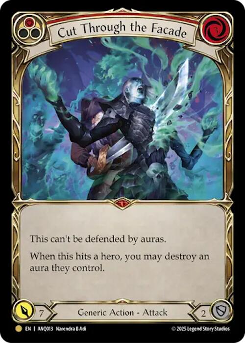 Cut Through The Facade (Red) (Gold) [ANQ013] (Compendium of Rathe - Antiquity Pack)  Rainbow Foil | Card Citadel