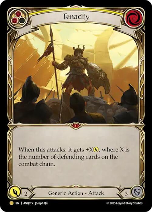 Tenacity (Yellow) (Gold) [ANQ015] (Compendium of Rathe - Antiquity Pack)  Rainbow Foil | Card Citadel