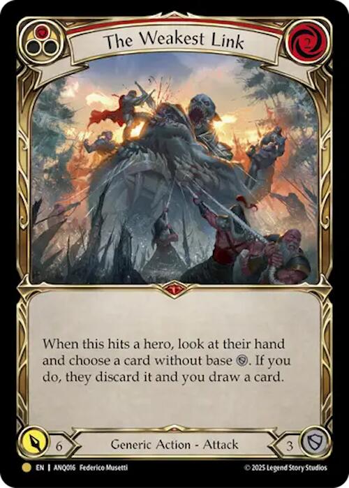 The Weakest Link (Red) (Gold) [ANQ016] (Compendium of Rathe - Antiquity Pack)  Cold Foil | Card Citadel