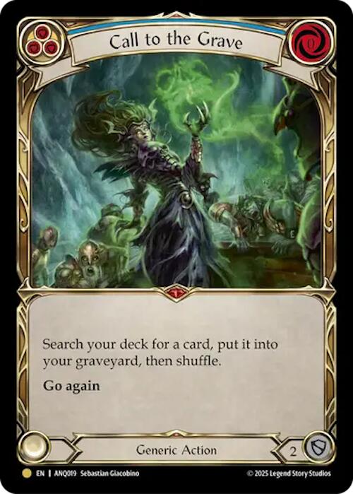 Call To The Grave (Blue) (Gold) [ANQ019] (Compendium of Rathe - Antiquity Pack) | Card Citadel