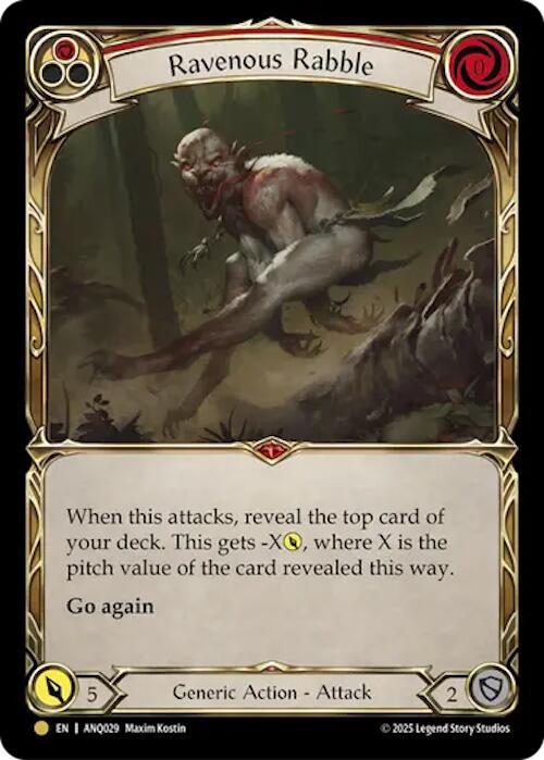 Ravenous Rabble (Red) (Gold) [ANQ029] (Compendium of Rathe - Antiquity Pack) | Card Citadel