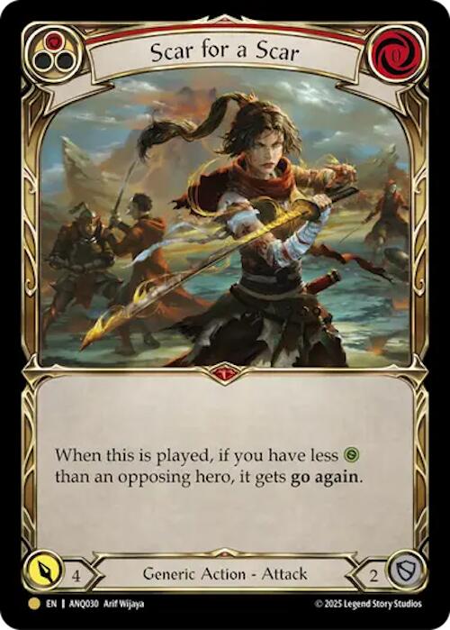 Scar For A Scar (Red) (Gold) [ANQ030] (Compendium of Rathe - Antiquity Pack) | Card Citadel