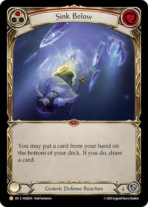 Sink Below (Red) (Gold) [ANQ034] (Compendium of Rathe - Antiquity Pack) | Card Citadel