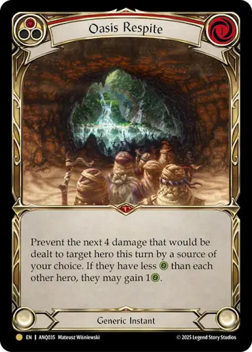 Oasis Respite (Red) (Gold) [ANQ035] (Compendium of Rathe - Antiquity Pack) | Card Citadel