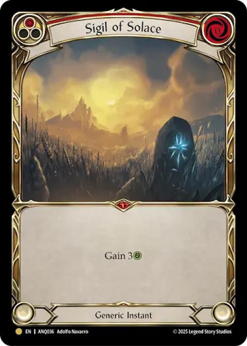Sigil Of Solace (Red) (Gold) [ANQ036] (Compendium of Rathe - Antiquity Pack) | Card Citadel