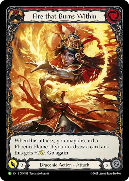 Fire that Burns Within [GEM132] (GEM Pack 4)  Rainbow Foil | Card Citadel
