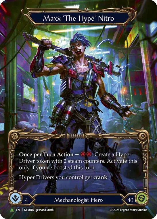 Maxx 'The Hype' Nitro [GEM105] (GEM Pack 4)  Cold Foil | Card Citadel