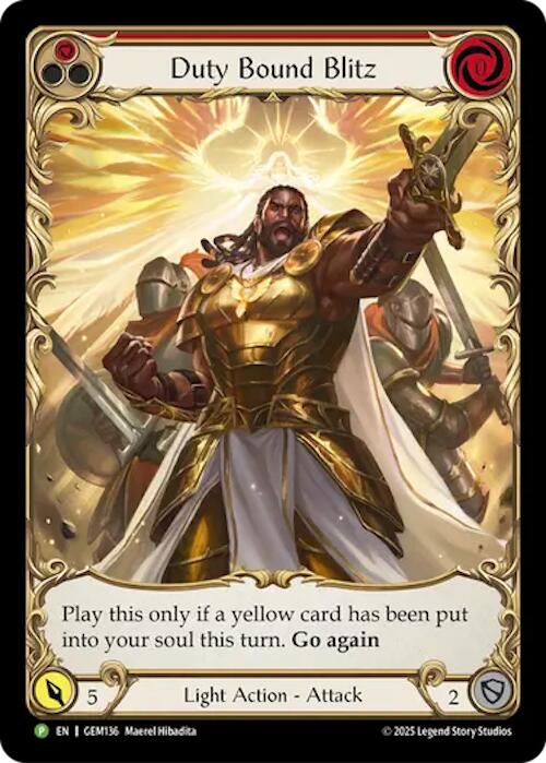Duty Bound Blitz [GEM136] (GEM Pack 4) | Card Citadel