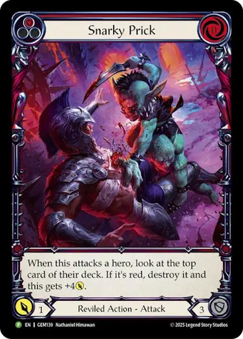 Snarky Prick [GEM139] (GEM Pack 4)  Rainbow Foil | Card Citadel