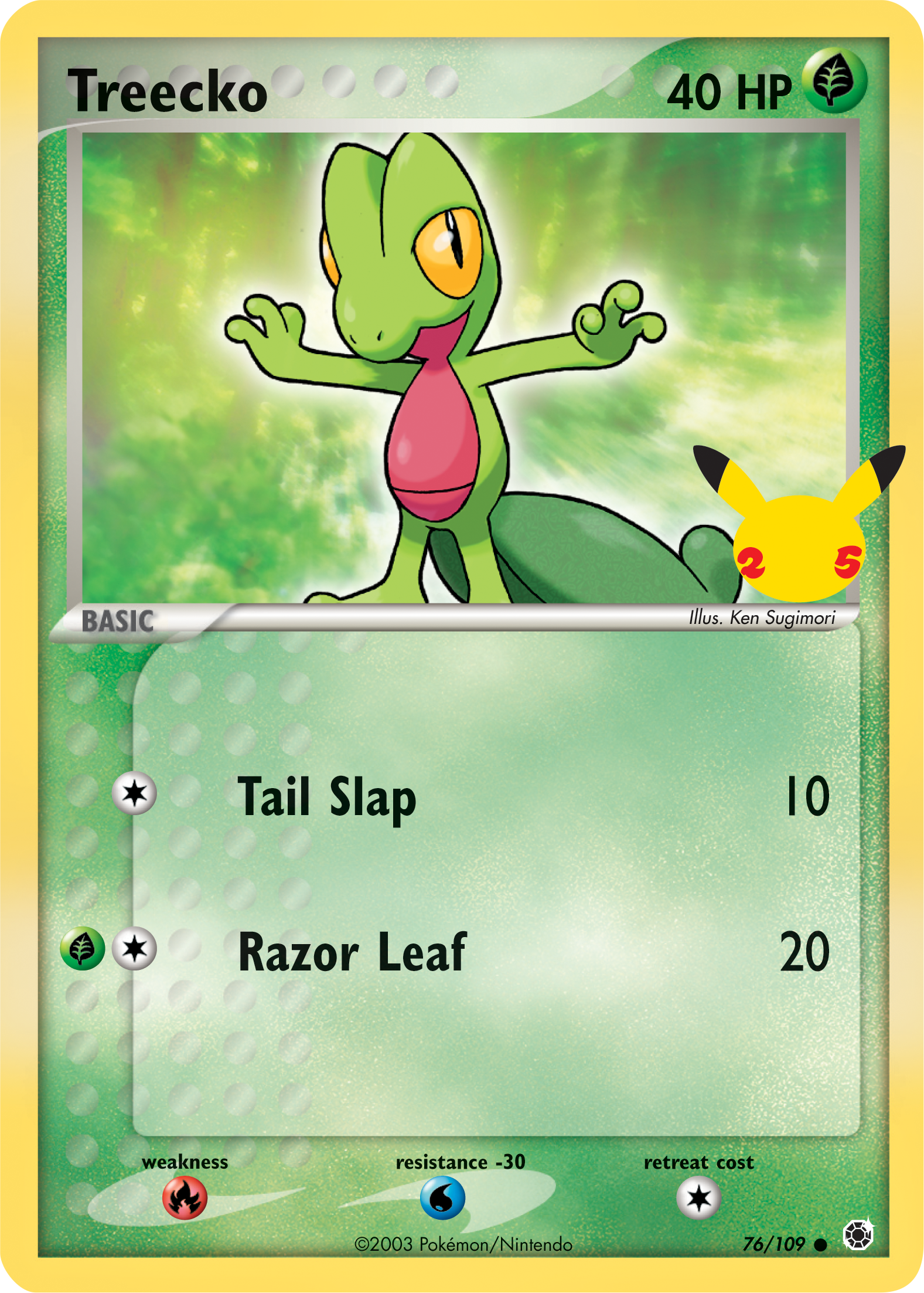 Treecko (76/109) (Jumbo Card) [First Partner Pack] | Card Citadel