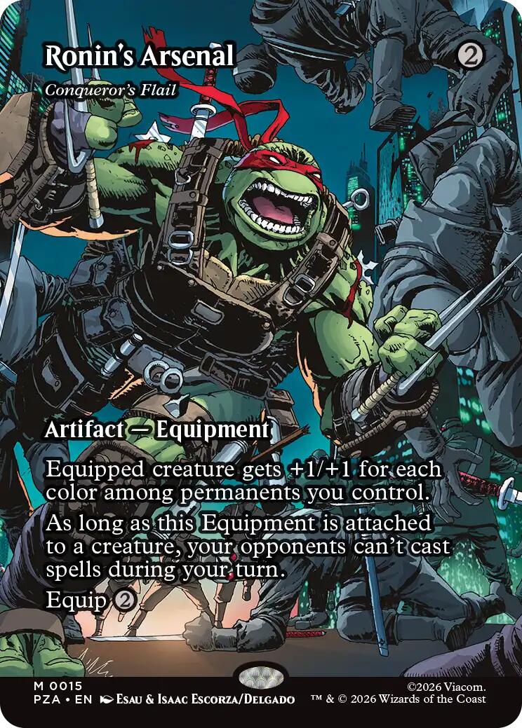 Ronin's Arsenal - Conqueror's Flail (Borderless) [Teenage Mutant Ninja Turtles Eternal-Legal] | Card Citadel
