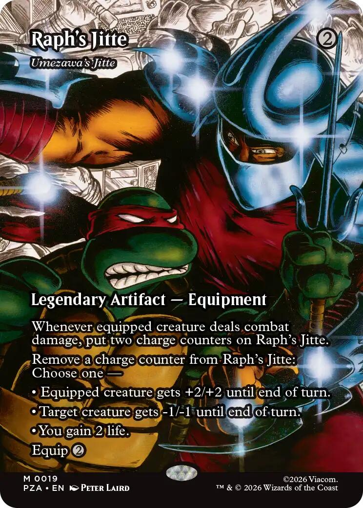 Raph's Jitte - Umezawa's Jitte (Borderless) [Teenage Mutant Ninja Turtles Eternal-Legal] | Card Citadel