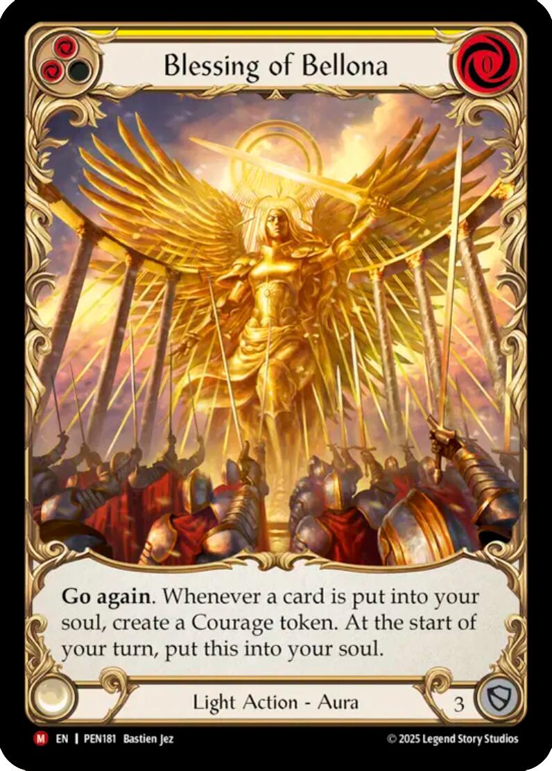 Blessing Of Bellona (Yellow) (Extended Art) [PEN181] (Compendium of Rathe)  Cold Foil | Card Citadel