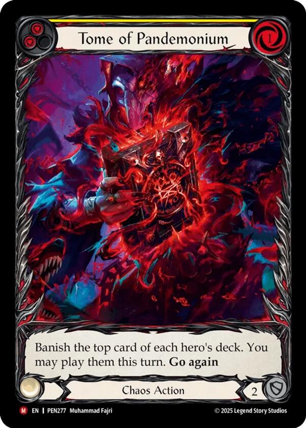 Tome Of Pandemonium (Yellow) (Extended Art) [PEN277] (Compendium of Rathe)  Rainbow Foil | Card Citadel