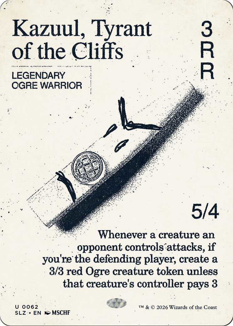 Kazuul, Tyrant of the Cliffs (0062) [Secret Lair x MSCHF: The Zeta Set] | Card Citadel