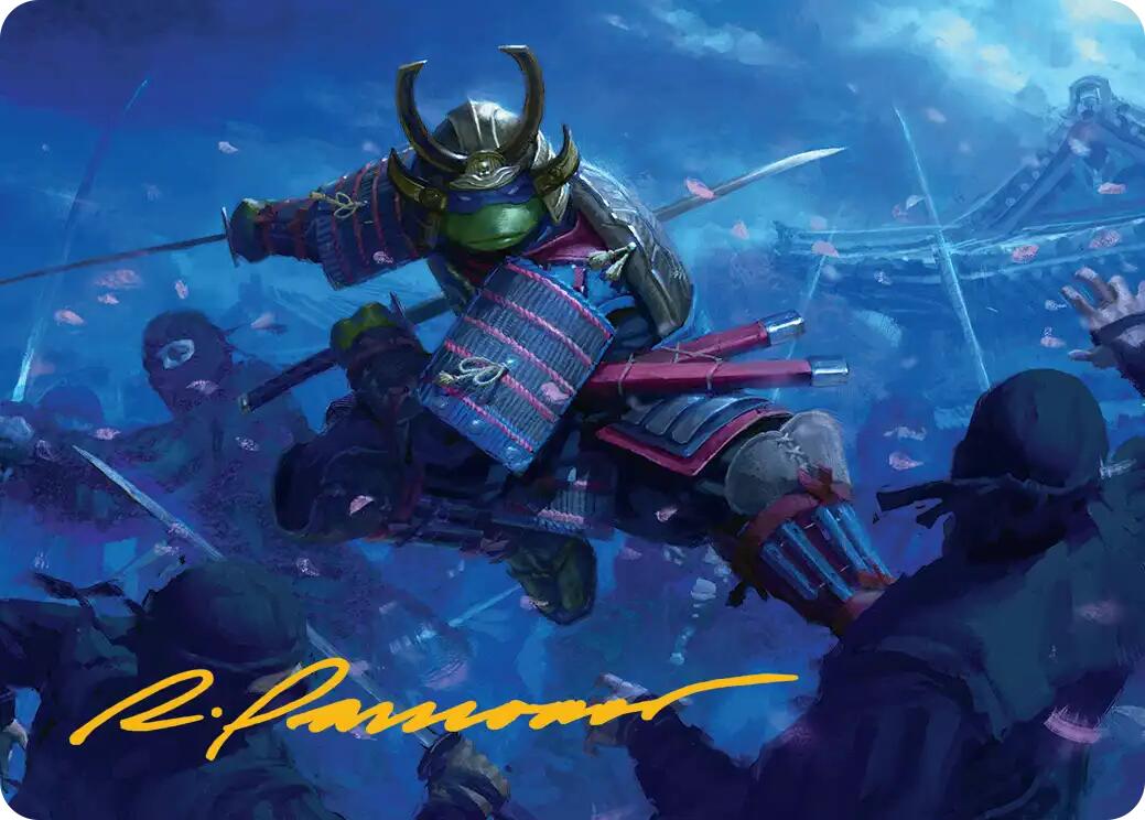 Leonardo, Sewer Samurai Art Card (1/54) (Gold-Stamped Signature) [Teenage Mutant Ninja Turtles Art Series] | Card Citadel