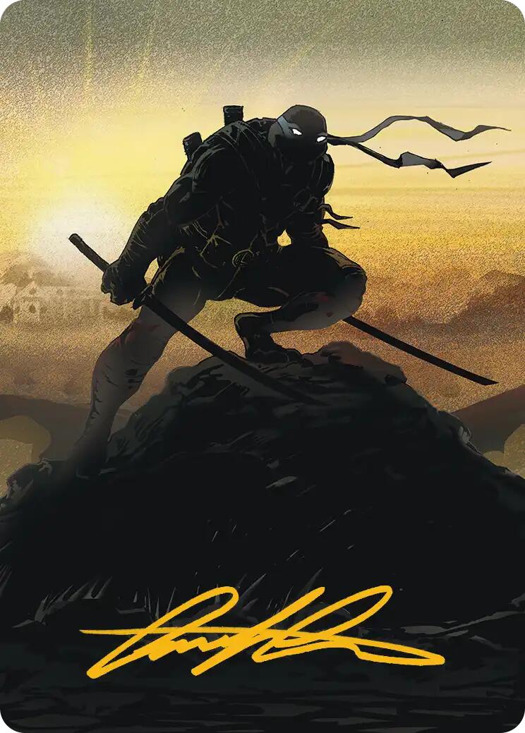 Leonardo, Sewer Samurai Art Card (20/54) (Gold-Stamped Signature) [Teenage Mutant Ninja Turtles Art Series] | Card Citadel