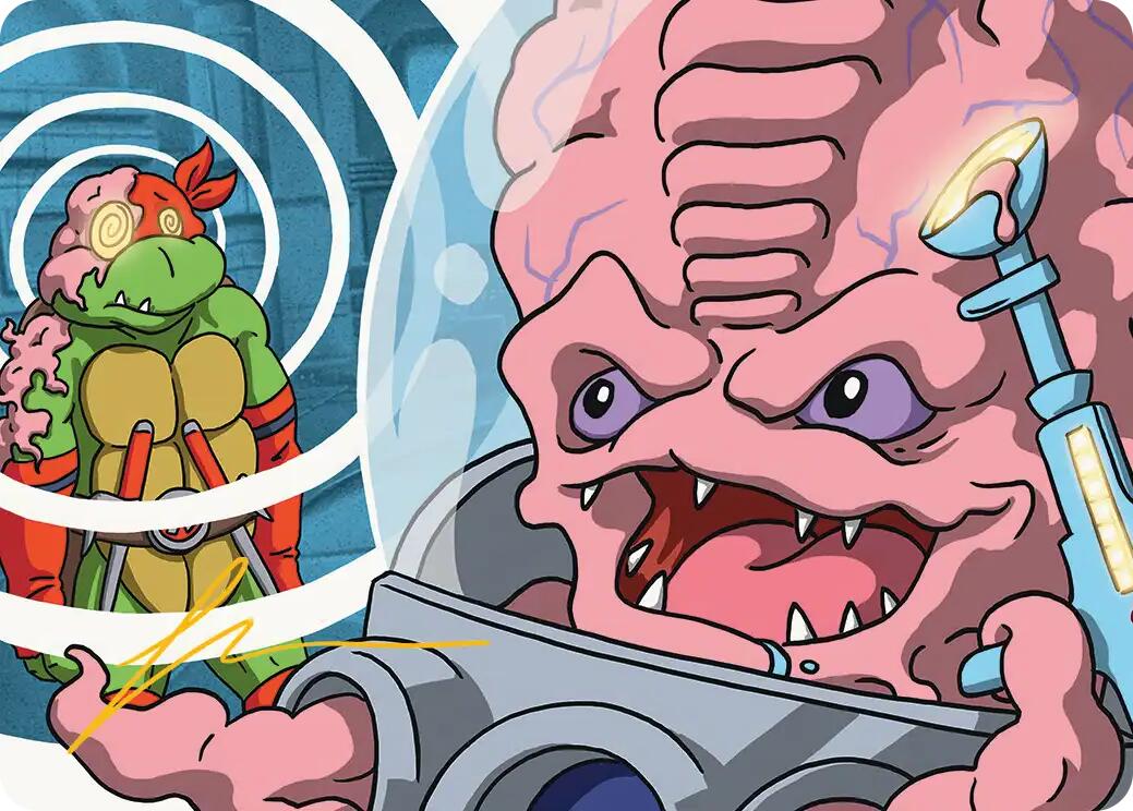 Krang, Master Mind Art Card (25/54) (Gold-Stamped Signature) [Teenage Mutant Ninja Turtles Art Series] | Card Citadel