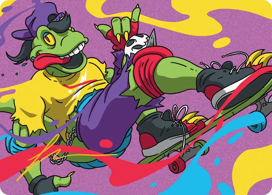Mondo Gecko Art Card (Gold-Stamped Signature) [Teenage Mutant Ninja Turtles Art Series] | Card Citadel
