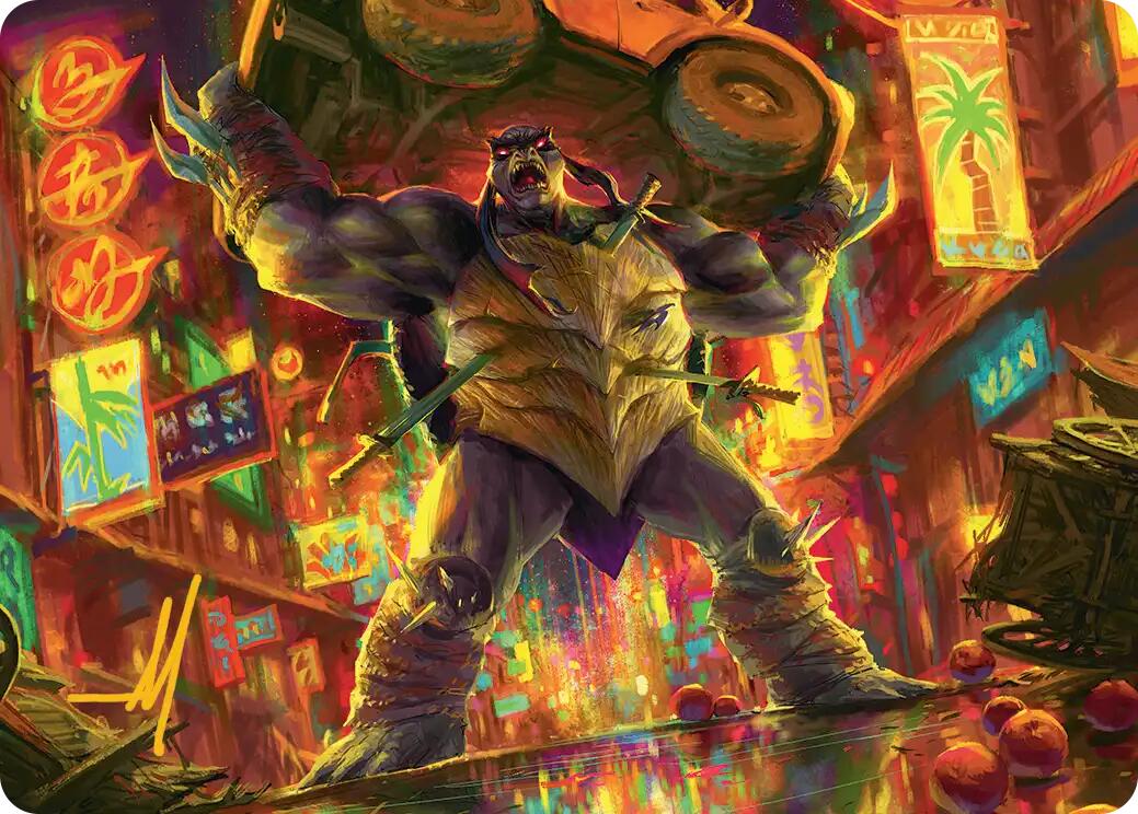 Slash, Reptile Rampager Art Card (Gold-Stamped Signature) [Teenage Mutant Ninja Turtles Art Series] | Card Citadel