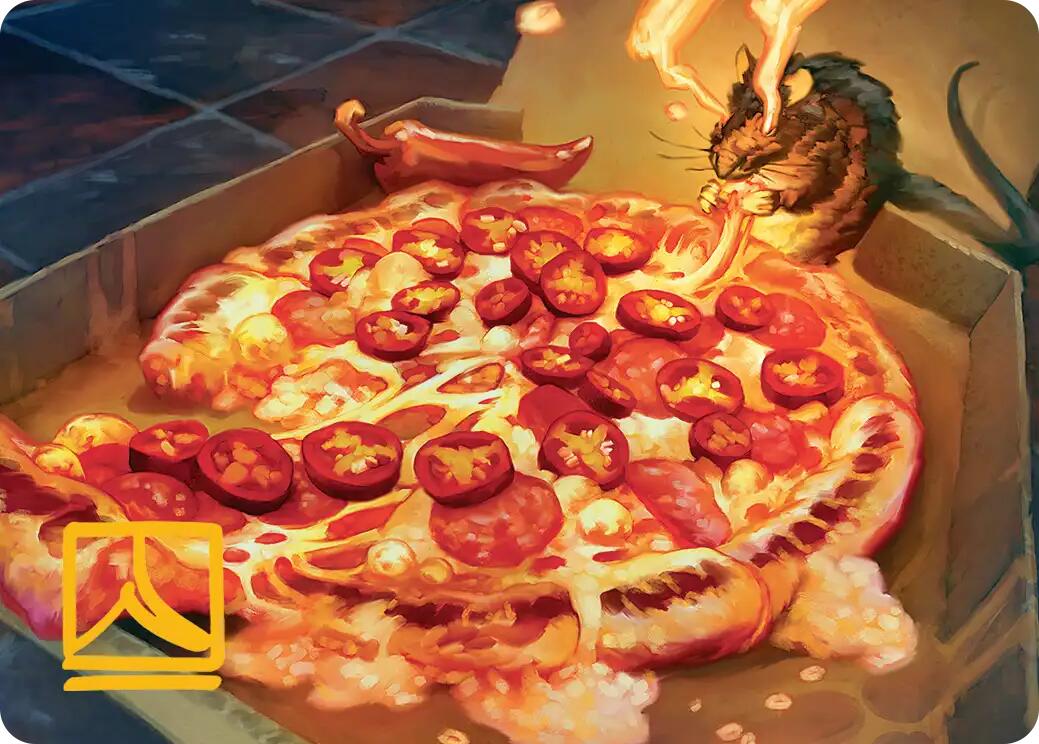 Spicy Oatmeal Pizza Art Card (Gold-Stamped Signature) [Teenage Mutant Ninja Turtles Art Series] | Card Citadel