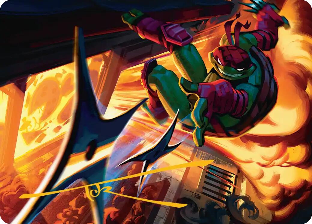 Storm of Steel Art Card (Gold-Stamped Signature) [Teenage Mutant Ninja Turtles Art Series] | Card Citadel