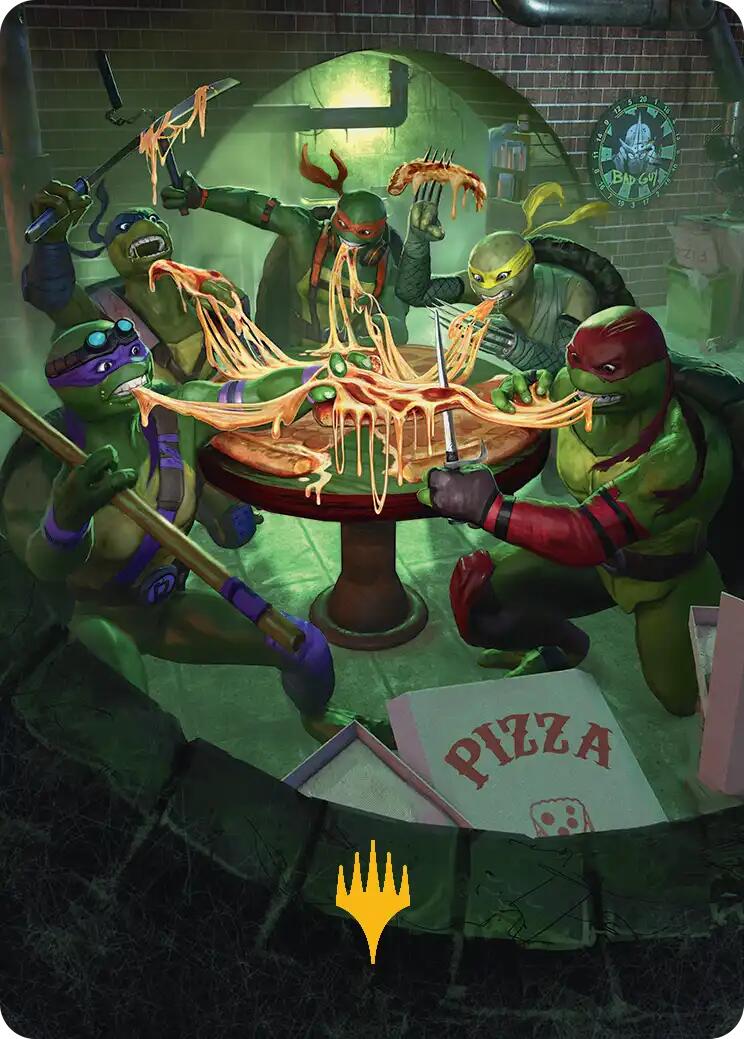 Food Chain Art Card (Gold-Stamped) [Teenage Mutant Ninja Turtles Art Series] | Card Citadel