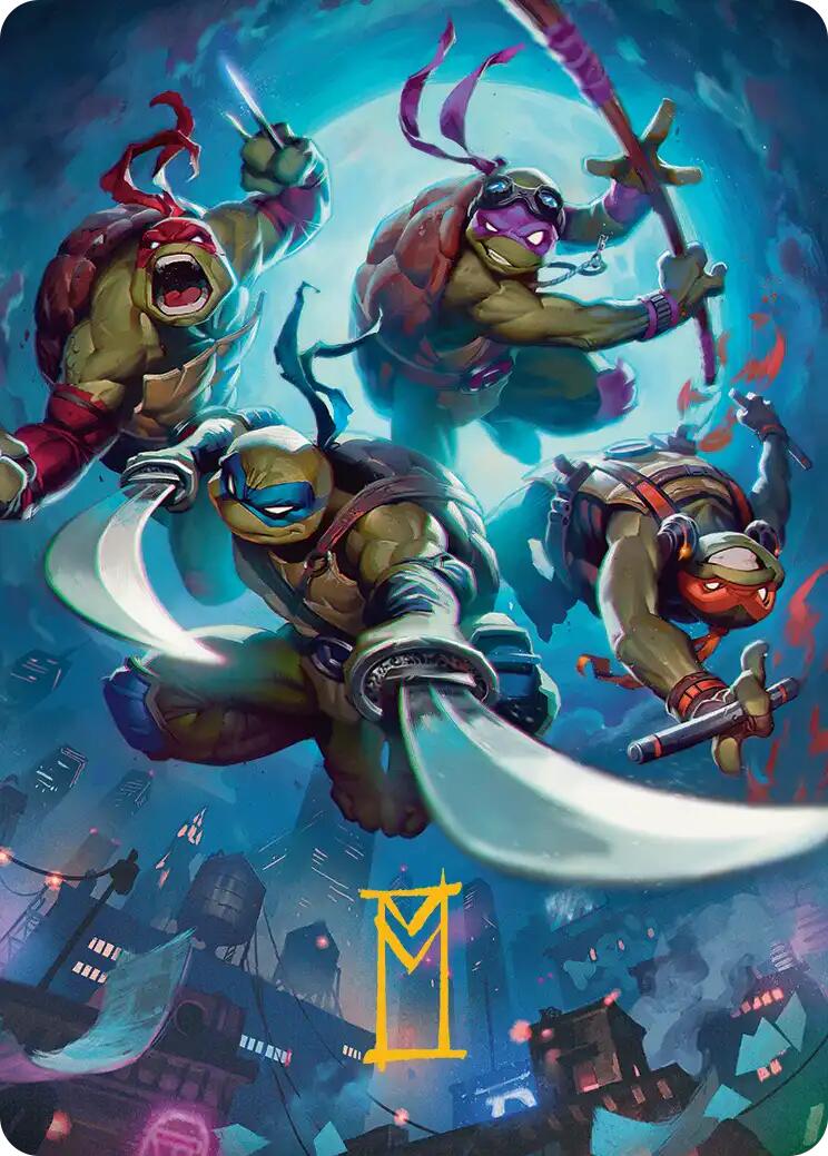 Heroes in a Half Shell Art Card (Gold-Stamped Signature) [Teenage Mutant Ninja Turtles Art Series] | Card Citadel