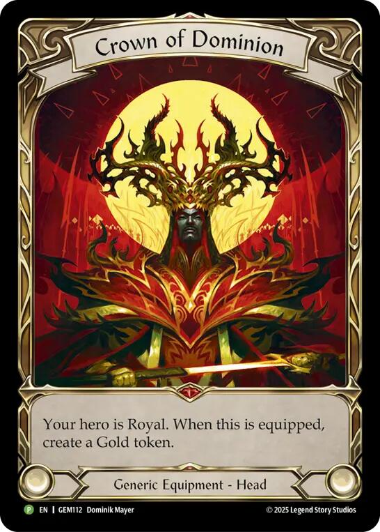 Crown of Dominion (Golden) [GEM112] (GEM Pack 4)  Rainbow Foil | Card Citadel