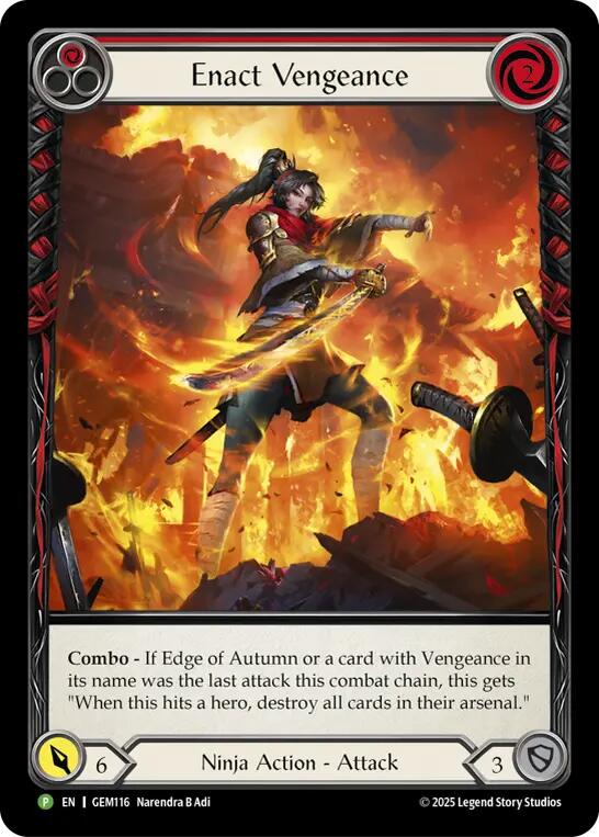 Enact Vengeance [GEM116] (GEM Pack 4)  Rainbow Foil | Card Citadel