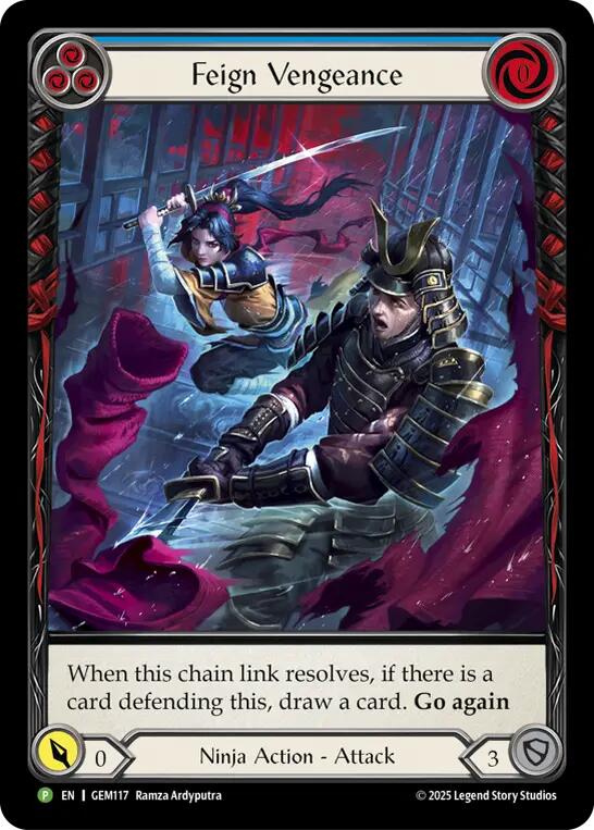 Feign Vengeance (Blue) [GEM117] (GEM Pack 4) | Card Citadel