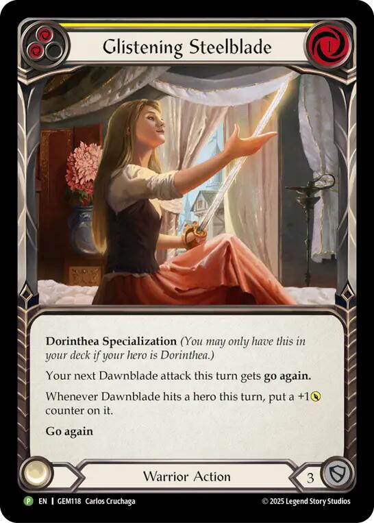 Glistening Steelblade [GEM118] (GEM Pack 4)  Rainbow Foil | Card Citadel