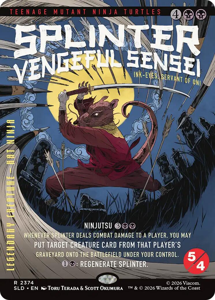 Splinter, Vengeful Sensei - Ink-Eyes, Servant of Oni [Secret Lair Drop Series] | Card Citadel