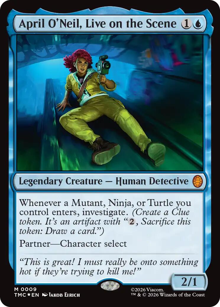 April O'Neil, Live on the Scene (Surge Foil) [Teenage Mutant Ninja Turtles Commander] | Card Citadel