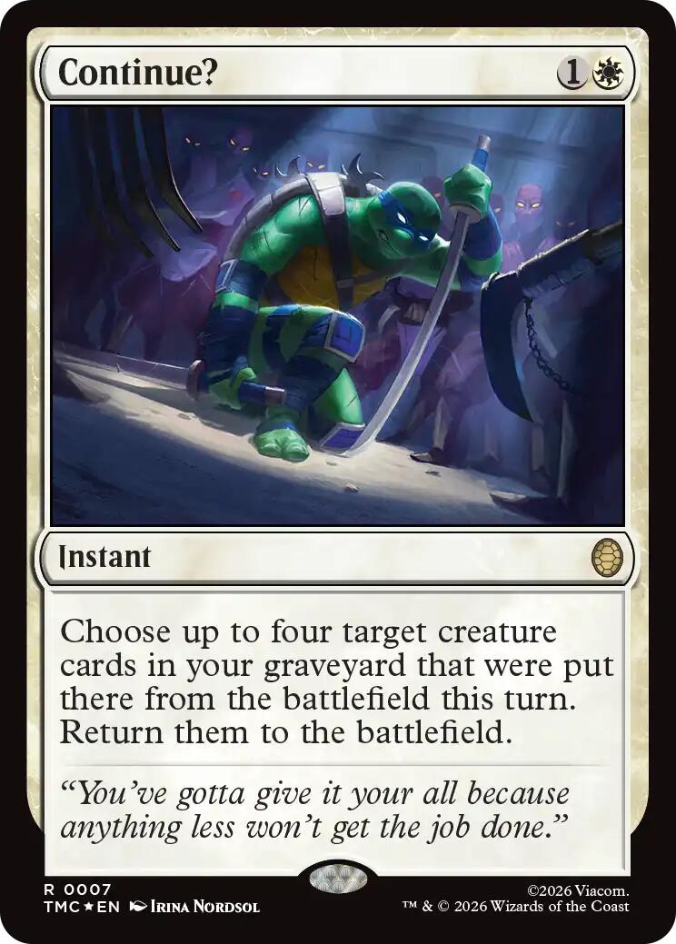 Continue? (Surge Foil) [Teenage Mutant Ninja Turtles Commander] | Card Citadel