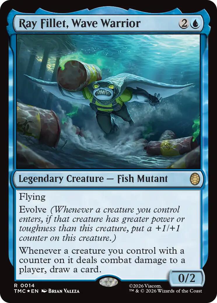 Ray Fillet, Wave Warrior (Surge Foil) [Teenage Mutant Ninja Turtles Commander] | Card Citadel